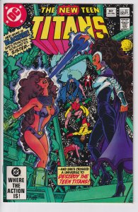 NEW TEEN TITANS #23 (Sep 1982) VF+ 8.5 white. 1st app. Blackfire!