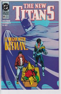 NEW TEEN TITANS #65 (Apr 1990) Sharp VF+ 8.5 white!