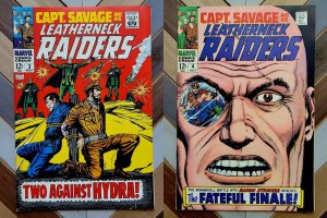 CAPT SAVAGE & LEATHERNECK RAIDERS #3-4 FN (Marvel 1968) Set of 2 BARON STRUCKER