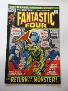 Fantastic Four #124 (1972) VG- Condition Moisture stain