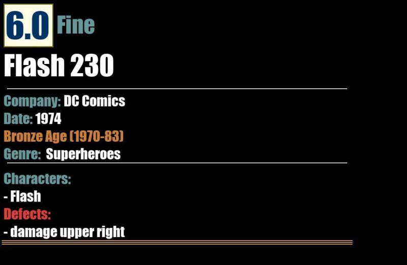 Flash 230 (1974) FN 6.0 Bronze Age DC Comics