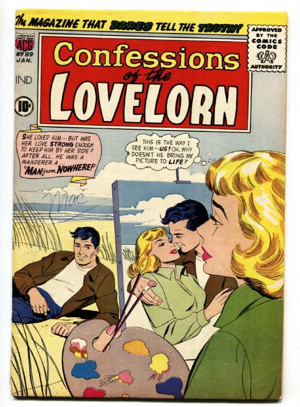 Confessions Of The Lovelorn #89 1958  Female Artist cover-comic book