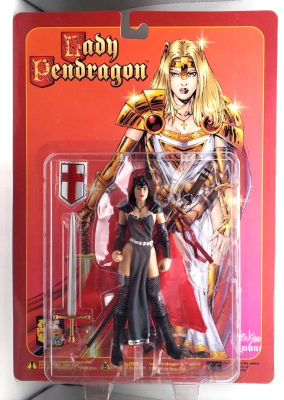 Lady Pendragon Combo Deal, BROWN & Blonde HAIR Action Figures both for one price