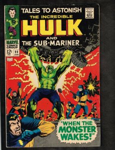 Tales to Astonish #99 ~ Hulk & Sub-Mariner/ Smash Cover ~ 1968 (5.5) WH 