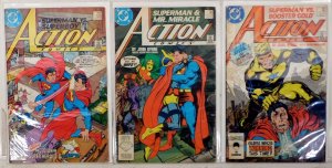 Action Lot of 3 #591, 593, 594 (1987) DC Superboy Booster Gold Superman Comics