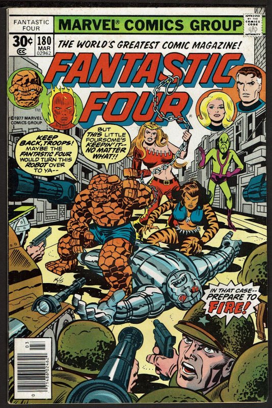 Fantastic Four #180 Lee/Kirby (Mar 1977, Marvel)  6.5 FN+