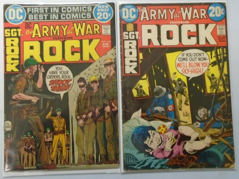 Bronze Age DC War Comics Lot Sgt. Rock From:#227-249, 6 Diff Avg 4.0 (1971+1972)