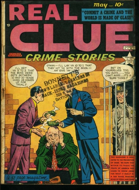 REAL CLUE CRIME STORIES V.4 #3-PRE CODE CRIME VIOLENCE G/VG