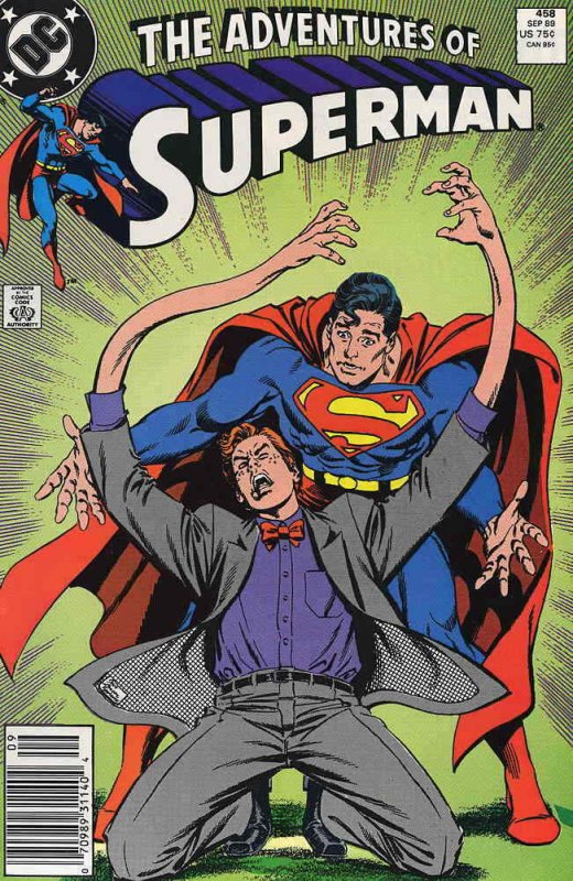 Adventures of Superman #458 (Newsstand) VF/NM; DC | save on shipping - details i