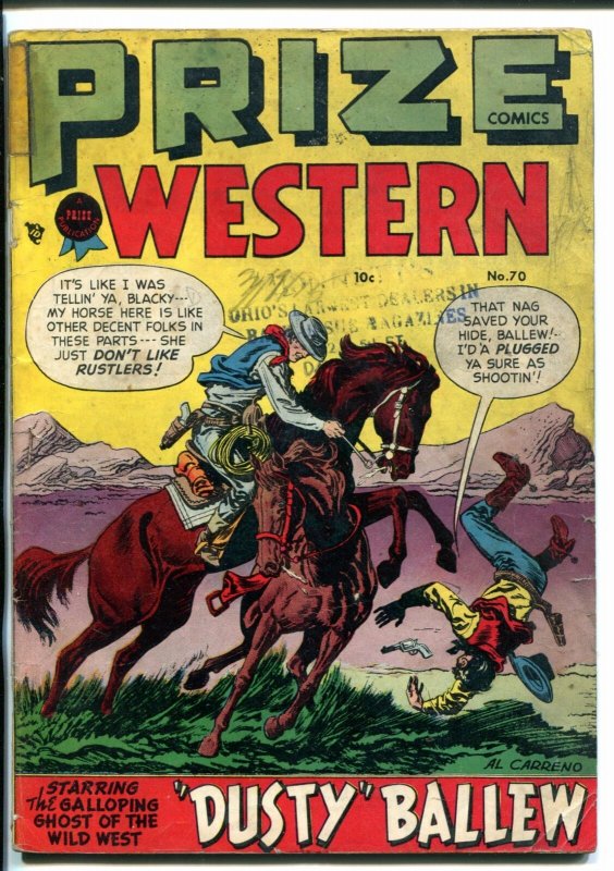 PRIZE COMICS WESTERN #70-1948-AL CARRENO-vg