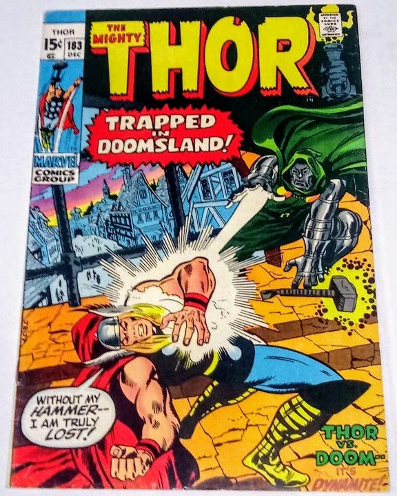 Thor #183 (6.5) 1970 TRAPPED IN DOOMSLAND! Dr Doom Appearance Marvel  ID#51A