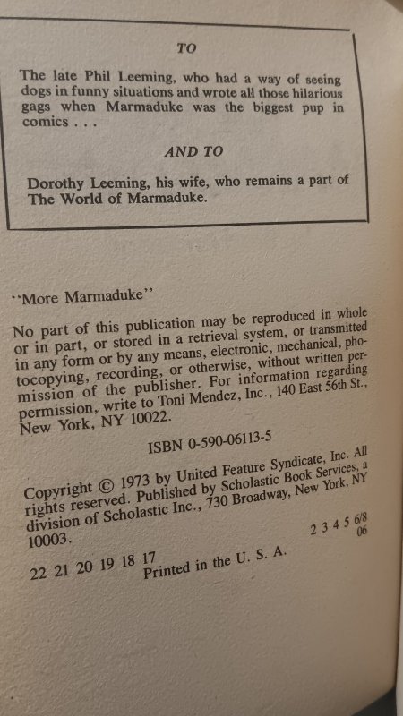 MORE MARMADUKE (1973) BRAD ANDERSON | PAPERBACK | BRONZE AGE