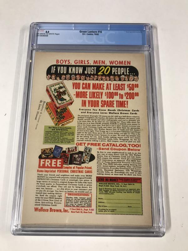 Green lantern (1960s Series) #16 CGC 8.0