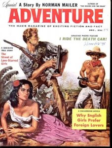 ADVENTURE 1958 DEC-TOMMY GUN CVR/MAILER FN