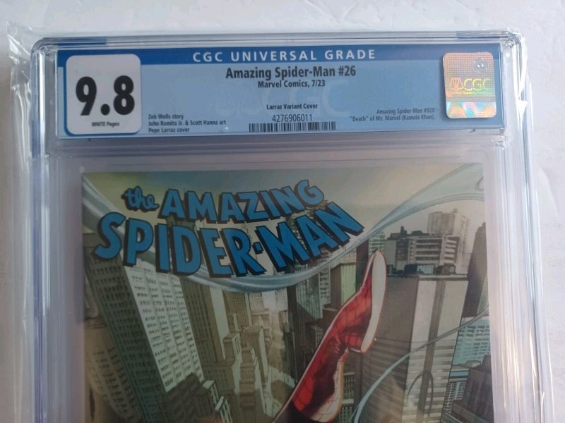 Amazing Spider-Man #26 Larraz Variant - #920 - 2023 - CGC 9.8