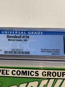 Daredevil 174 Cgc 9.8 White Pages 1st Hand Frank Miller Marvel 2061441017
