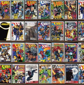 Huge Lot 130+ Comics with Cable, X-Men, Action Comics, Silver Surfer & More!