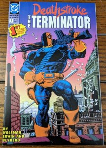 DEATHSTROKE THE TERMINATOR #1 (1991) NM- 9.2 1st Solo Series Key Issue