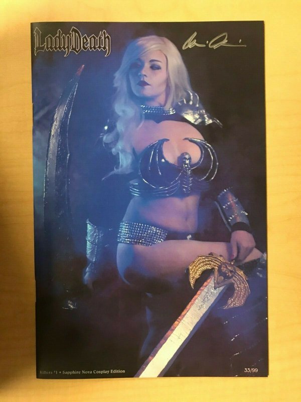 Lady Death Killers #1 Sapphire Nova Cosplay Photo Variant Cover Signed by Pulido