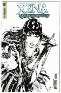 Xena Warrior Princess #1 | 1:20 Cifuentes B&W Variant (Dynamite, 2018) NM