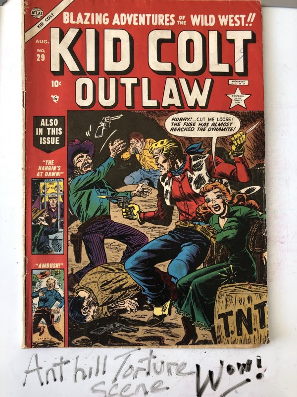 Kid Colt outlaw 29, classic shootout as the fuse burns! See pics!