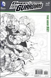 Green Lantern: New Guardians  0-B Wraparound 1:25 Black and White Cover VF/NM