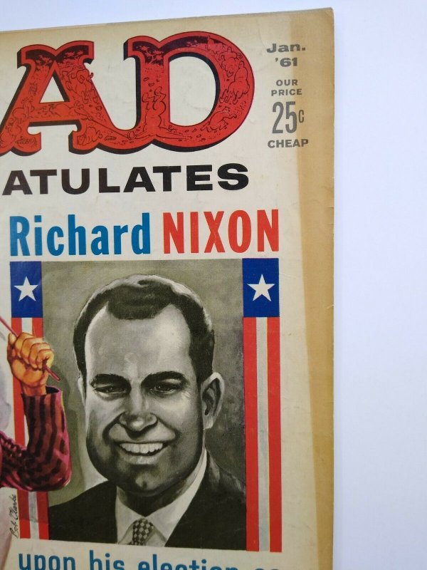 MAD Magazine Jan 1961 No 60 Richard Nixon John F Kennedy Presidents Mr. Peanut