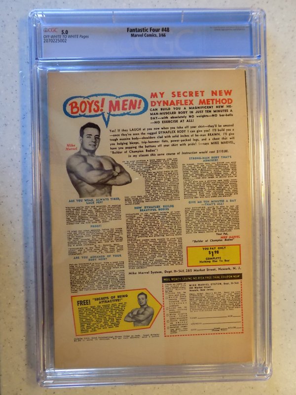 FANTASTIC FOUR # 48 CGC 5.0. MARVEL GRAIL 1ST SILVER SURFER AND GALACTUS WOW!!