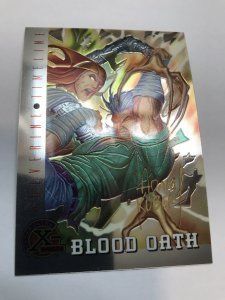 BLOOD OATH #87 SIGNED FOIL card: 1995 Fleer Ultra X-men Chromium; NM/M, Kubert