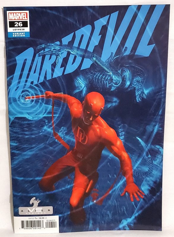 Daredevil #26 Rahzzah Marvel vs Alien Variant Cover (Marvel 2021)