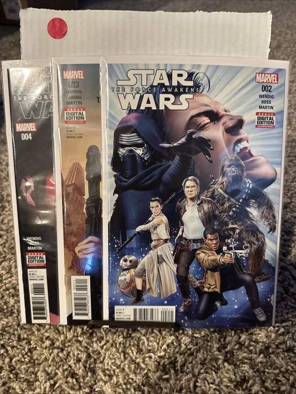 Star Wars The Force Awakens Comic Set 2, 3 & 4 Episode VII ROTJ Movie sequel