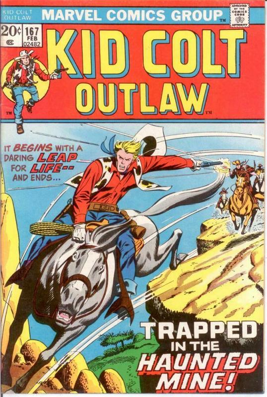 KID COLT OUTLAW 167 VF Feb. 1973 COMICS BOOK