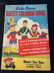 BUSTER BROWN'S SAFETY COLORING BOOK G Condition, Uncolored, 1958