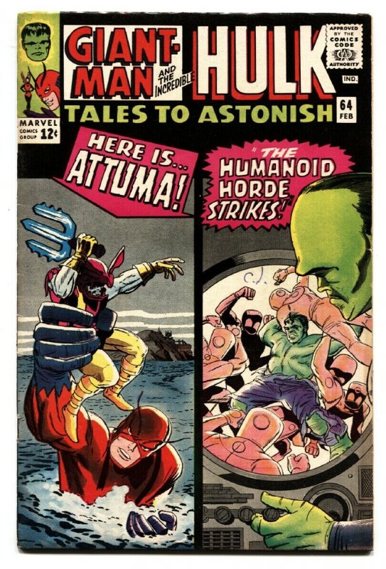 TALES TO ASTONISH #64 comic book 1965-HULK-SILVER AGE-MARVEL-VF