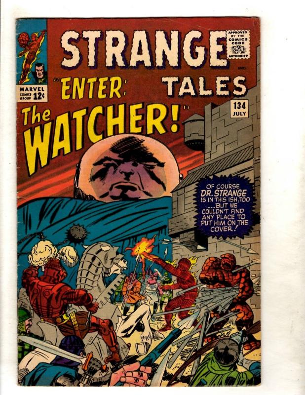 Strange Tales #134 VF- Marvel Comic Book Dr Strange Human Torch Fantastic 4 JF11