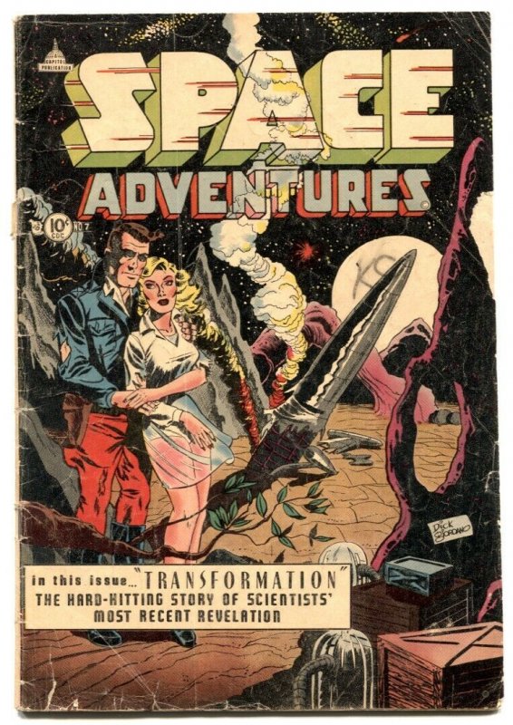 Space Adventures #7 1953-Sex change-Transformation story- Rare Charlton G+