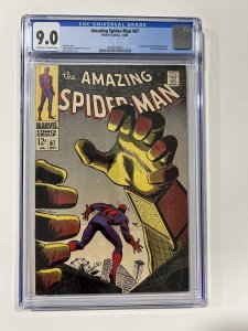 Amazing Spider-Man 67 1968 Cgc 9.0 OW/W pages Marvel Comics