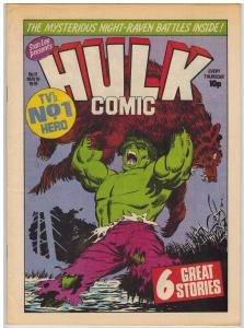 HULK (BRITISH WEEKLY) 11 VF-NM HULK BY PARKHOUSE/NEARY/