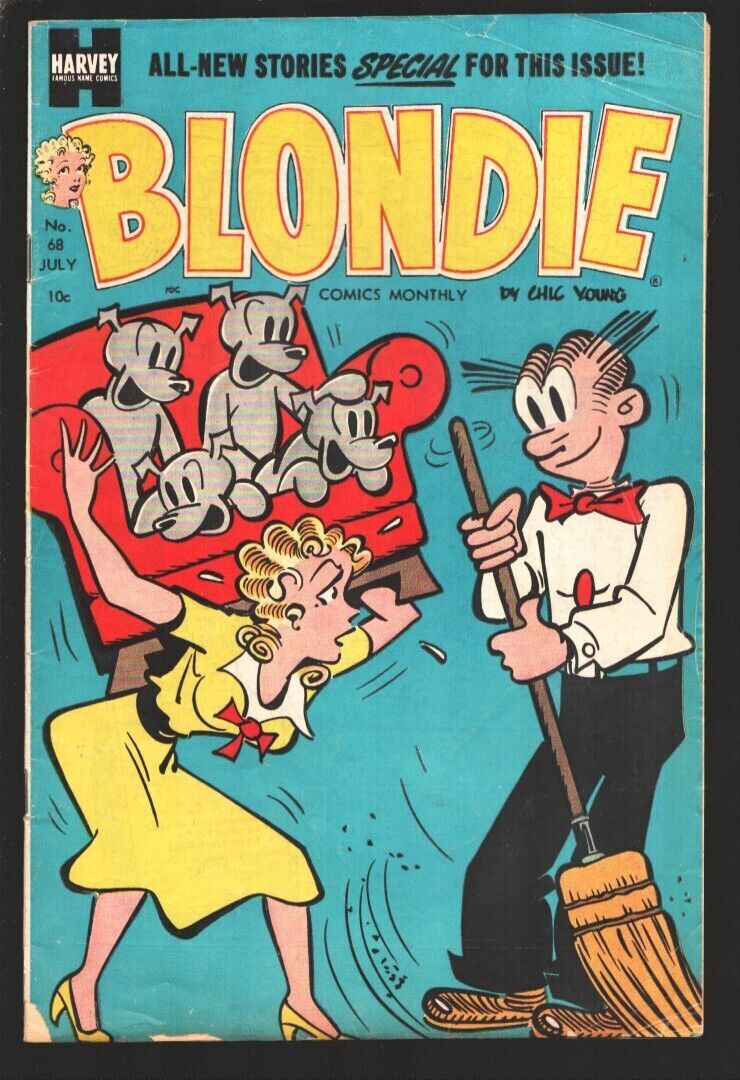 Blondie 68 1954 Harvey Dagwood Appears Chic Youngs Famous Comic Vg Comic Books Golden Age 0036