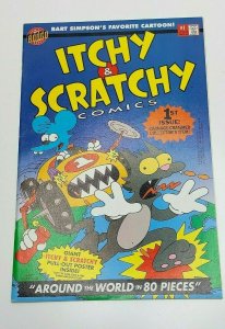 ITCHY & SCRATCHY COMICS #1 POSTER INTACT NEVER READ 1993 