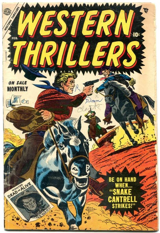 Western Thrillers #4 1955 PRE-CODE ATLAS-ROMITA COVER VG