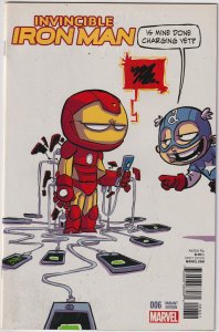 Invincible Iron Man #6 Young Cover (2016) Iron Man
