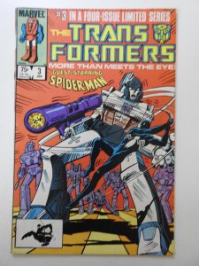 The Transformers #3 (1985) Early Black Suit Spidey!! Sharp VG+ Condition!