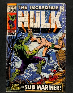 Incredible Hulk (1962) #118 Sub-Mariner!!