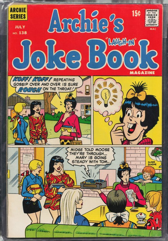 Archie's Joke Book Magazine #138 (1969) Archie