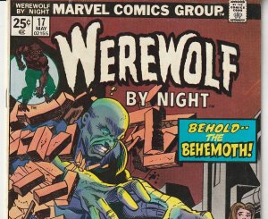 Werewolf By Night # 17  The Werewolf battles The Behemoth !