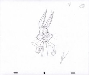 Bugs Bunny Animation Pencil Art - 55 - Wagging Finger