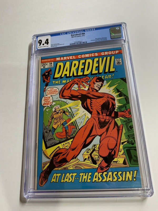 Daredevil 84 Cgc 9.4 Ow/w Pages Marvel Bronze Age