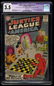 Justice League Of America #1 CGC VG- 3.5 (Restored) 1st Appearance Despero!