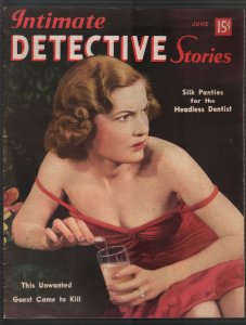 Intimate Detective Stories #4 6/1940-poison-violent-pulp thrills-lurid-VF-